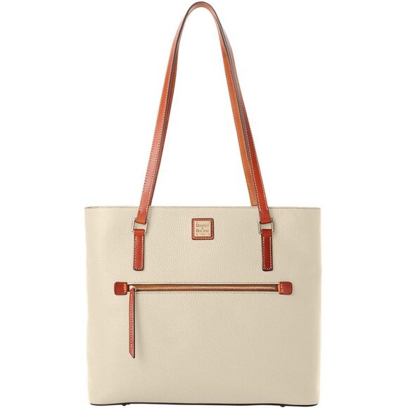 Dooney & Bourke Handbags - Dooney & Bourke Pebble Grain Large Shopper Tote - Bone